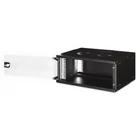 Kép 3/9 - 19" 4U falra szerelhető hálózati szekrény, SOHO PRO 240 x 540 x 400 mm, üvegajtó, fekete, szétszerelve, 60 kg