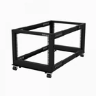 Kép 1/6 - StarTech.com 4POSTRACK8U állvány 8U Szabadonálló állvány Fekete
