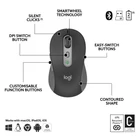 Kép 7/10 - Logitech 920-012505 billentyűzet Egér mellékelve Irodai RF vezeték nélküli + Bluetooth AZERTY Francia Grafit