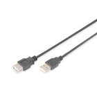 Kép 1/2 - Digitus AK-300202-050-S USB kábel USB 2.0 5 M USB A 0,48 Gbit/s Fekete
