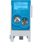 Kép 2/2 - Főáramköri leágazó kapocs,sínre,kék,engedélyes  2.5-25mm2, max. 1000VAC/DC, max.101A