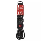 Kép 2/5 - Emos PC1321R HOSSZABBÍTÓ 1,5 M / 3 ALJZAT / KAPCSOLÓS / 1,5 MM2