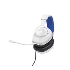 Kép 9/10 - JBL Quantum 100P Console (Vezetékes, gaming fejhallgató levehető mikrofonnal), Fehér/Kék