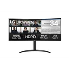 Kép 1/5 - LG ívelt monitor 34" 34WR55QK, 3440x1440, 21:9, 300cd/m2, 5ms, HDMIx2/DisplayPort/USB-C