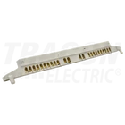 Kép 1/6 - Szigetelt földelősín (N/PE) EDSS-12/. mod.elosztóhoz  230/400VAC, 63A, 7,6×18,3mm, L=250 mm, 24P, IP20