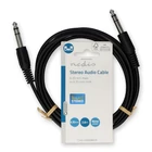 Kép 1/3 - Nedis CAGL23000BK20 6,35 mm sztereo jack dugó (apa) kábel, 2m
