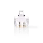 Kép 2/3 - Nedis CCGB89305TP sodrott kábelre, UTP RJ45 CAT6 csatlakozó dugó, szerelhető, aranyozott, 10db/csomag