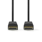 Kép 1/3 - Nedis CCGL37010BK20 Displayport kábel 4K@60Hz, aranyozott csatlakozók, 2m