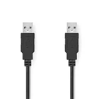 Kép 2/3 - Nedis CCGL60000BK20 USB A apa - USB-A apa kábel, USB2.0, hossz: 2m