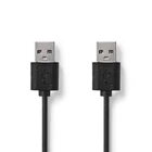 Kép 2/3 - Nedis CCGL60001BK20 USB A apa - USB-A apa kábel, USB2.0, hossz: 2m