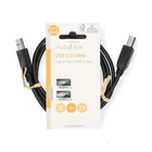 Kép 3/3 - Nedis CCGL60100BK10 USB2.0, USB A - B kábel, 480Mbs, 10W, hossz 1m