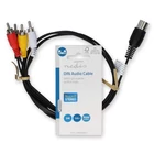 Kép 3/3 - Nedis CAGL20400BK10 DIN audio kábel, DIN 5 tűs dugó - 4x RCA dugó, 1m