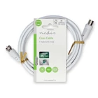 Kép 3/3 - Nedis CSGL41800WT15 F dugó - koax dugó kábel, 75 Ohm, dupla árnyékolás, 1.5m