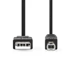 Kép 1/3 - Nedis CCGL60100BK50 USB2.0, USB A - B kábel, 10W, hossz 5m