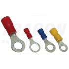 Kép 1/2 - Szigetelt szemes saru, ónozott elektrolitréz, piros  10mm2, M6, (d1=4,5mm, d2=6,4mm),PVC