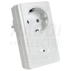 Kép 2/4 - Távkapcsolós csatlakozóaljzat, 1 aljzat, 1 távírányító  230VAC, 50Hz, 3600W, IP20, 433,92MHz