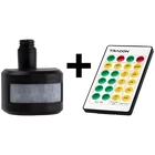 Kép 1/3 - Mozgásérzékelő modul távirányítóval RSMDSU fényvetőkhöz  10-200W, 10m, 8s-15min, 10-100 lux, IP54
