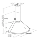 Kép 3/3 - Akpo WK-4 Dandys Eco 50 Chimney Hood Inox