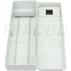 Kép 3/3 - Üres ipari csatlakozódoboz szerelősínnel, ABS  6 mod, H×W×D=460×130×105mm, IP55