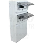 Kép 2/2 - Üres ipari csatlakozódoboz szerelősínnel, ABS  32mod, H×W×D=685×330×150mm, IP65