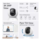 Kép 2/3 - TP-LINK Wireless Kamera Cloud beltéri éjjellátó, TAPO C230