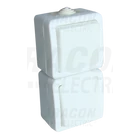 Kép 1/2 - Falon kívüli váltókapcsoló+csatlakozóaljzat, csapos  16A/250VAC, IP54, (106)
