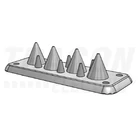 Kép 2/3 - Elosztószekrény kábelbevezető, gumi, 4db kábelhez  134x48mm; IP54