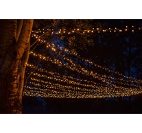 Kültéri toldható fényfüzér, Meleg fehér, 100 LED, 10 méter