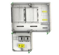 1/3F mérőszekrény 1xM63.80A+1xV63.80 szabadvezetékes 1 2M 2 PVT 6075 Á-V Fm 80A-SZ Csatári Plast CSP21.E023