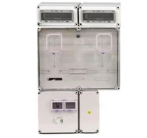 1/3F mérőszekrény 1xM63.80A+1xV32A+2x12M szabadvezetékes 1 PVT 6075 Á-V Fm-SZ ÁK-U Csatári Plast CSP24.E125ÁK