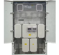 1/3F mérőszekrény 1xM63.80A+1xV32 földkábeles álló 1-szintes 1 2M PVT-K-L Á-V Fm-U Csatári Plast CSP24.ES146