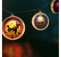 Halloween-i LED-es fényfüzér korongok