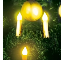 Karácsonyi LED gyertyafüzér - melegfehér - 10 LED - 2 x AA