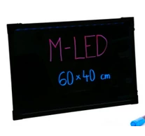 M-LED LB-60ST Írható LED reklám tábla, STANDARD (60×40 cm) + 1 db filc (3 méretben)