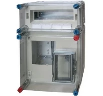Hensel BASIC HB1012 fogyasztásmérő szekrény, 1 fázisú mérő számára, 12 modulos kismegszakító szekrény 300x450x146mm