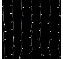 Crystalline toldható LED fényfüggöny, 1,2x1,2m, 143 db HIDEG FEHÉR LED, átlátszó kábel
