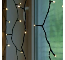 Kültéri LED fényfüggöny, Meleg fehér, 1 x 4 méter