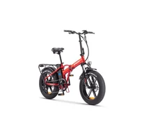 Z-Tech-89AF, Lítium 36V10Ah 250W 20'' x 4.0 Összecsukható ELEKTROMOS KERÉKPÁR *CAMEO 7.0* (DKD) CE piros