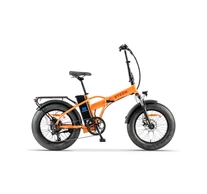 Z-Tech-89AFF, Lítium 36V12.5Ah 250W 20'' x 4.0 Összecsukható ELEKTROMOS KERÉKPÁR *CAMEO 7.0* (DKD) CE narancs