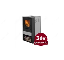 FALCON COMODO CENTRAL W27 MONZA vízteres fatüzelésű kályha felső füstgáz csatlakozással (27 kW - Ø 130 mm) - szürke