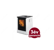 FALCON COMODO CENTRAL W18 vízteres fatüzelésű kályha felső füstgáz csatlakozással (18 kW - Ø 130 mm) - fehér