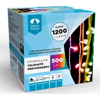 Crystalline toldható LED fényfüggöny 200 x 250 cm, 500 db MULTI LED, átlátszó kábel, Kül- és beltéri