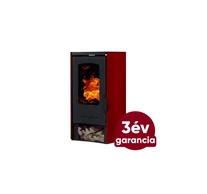 FALCON COMODO CENTRAL W27 NOVARA vízteres fatüzelésű kályha felső füstgáz csatlakozással (27 kW - Ø 130 mm) - bordó