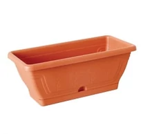 Virágláda Venetia Terrakotta alátéttel 40 cm