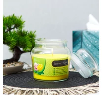 Illatgyertya csupor fedővel-édes citrom és bazsarózsa 310g