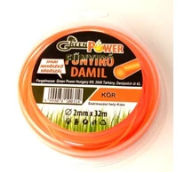 GreenPower Műanyag vágószál 2mmx32m, kör profi, müanyag blisteren