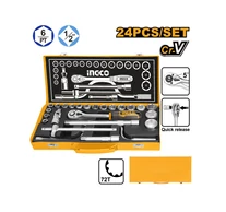 INGCO Dugókulcs készlet 24 részes 1/2" 10-32 mm CrV