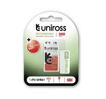 Uniross 9V  Akkumulátor Ni-MH HYBRIO 200 mAh 9V Uniross