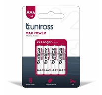 Uniross MAX POWER Alkáli Mikro Elem AAA (LR03) (1,5V) B4