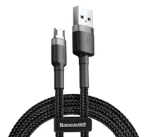 Baseus Cafule USB-Micro-USB kábel, 1m, 2.4A (szürke-fekete)